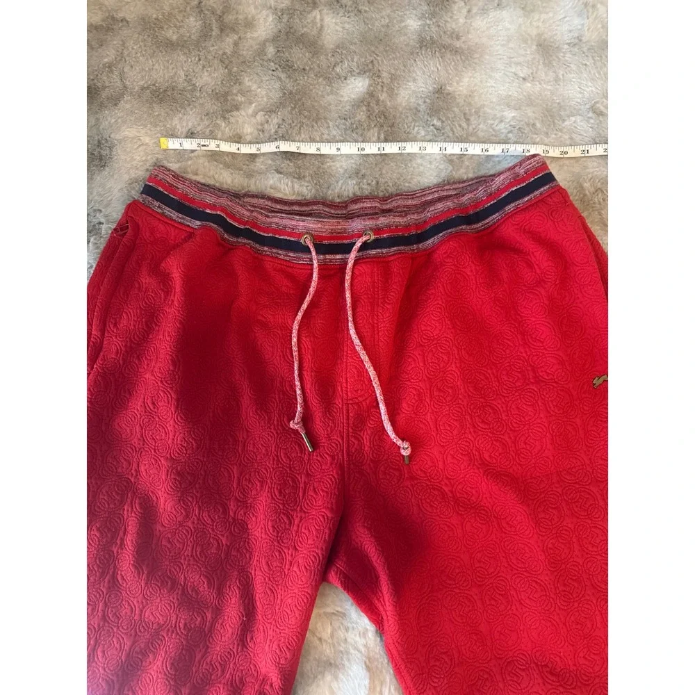A.Tiziano Premium Menswear Red Embossed Knit Shorts Mens 5X Lounge Athletic-0588